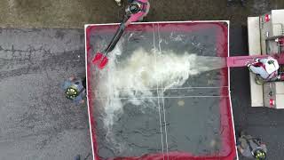 Fire Site Tanker to Drop Tank for Engine Demo (Drone Footage Unedited) 12-11-2022