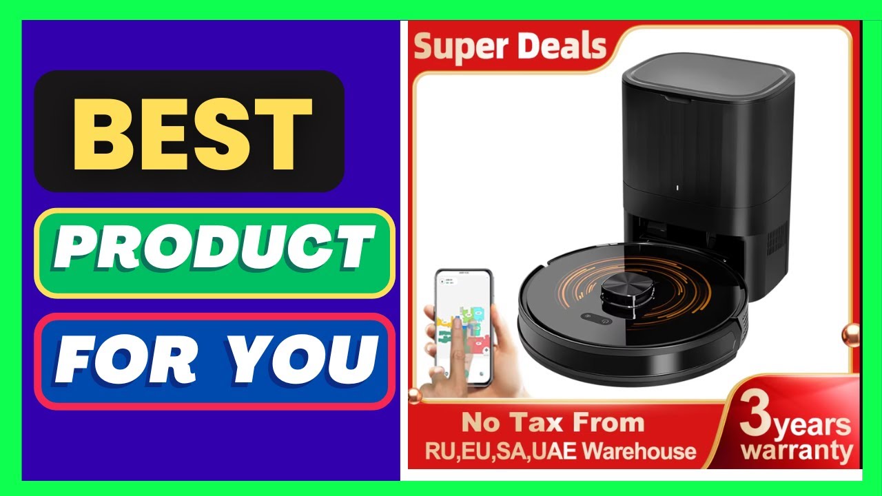 ABIR K30 Robot Vacuum Cleaner, Auto-Empty