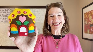 Felt Gingerbread House Ornament from Vogue Pattern 1542