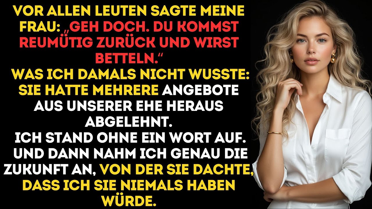 MEINE FRAU SAGTE, ICH WÜRDE REUMÜTIG ZURÜCKKOMMEN – DOCH MEIN STILLES GEHEN FÜHRTE MICH DIREKT...