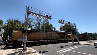 UP 8171 Z-Train Intermodal North - N Street Railroad Crossing, Sacramento CA