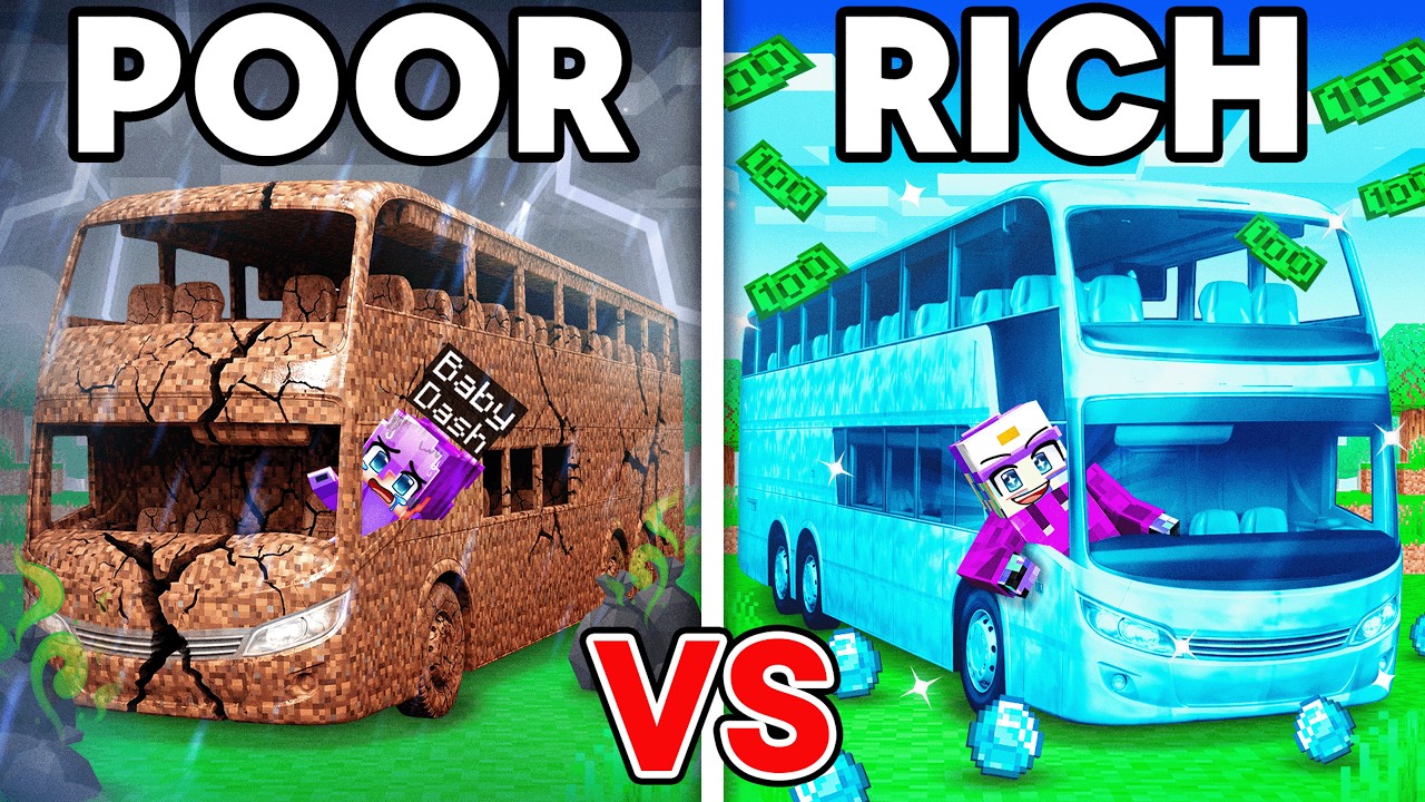 POOR vs RICH Bus Battle in Minecraft!