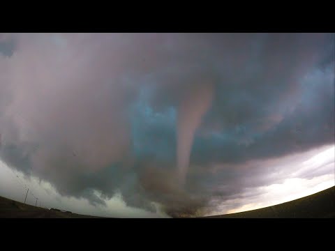 DANGEROUS Tornado rips apart the town of Selden Kansas