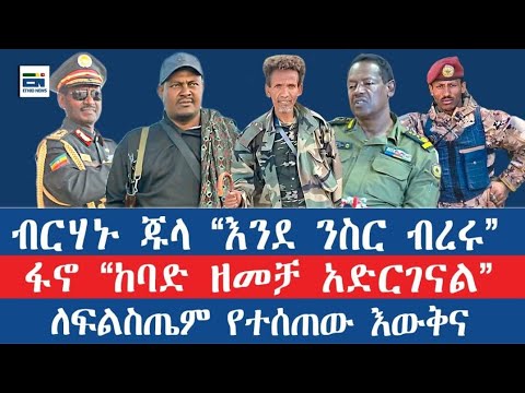 ብርሃኑ ጁላ እንደ ንስር ብረሩ ፋኖ ከባድ ዘመቻ አድርገናል ለፍልስጤም የተሰጠው እውቅና