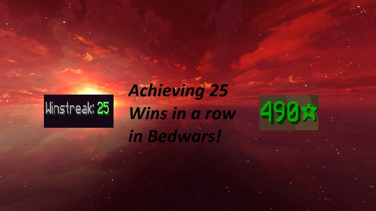 Getting a 25 Win Streak in Bedwars | Hypixel Bedwars