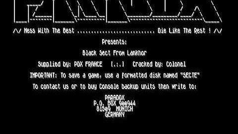 Paradox   Black Sect mp4 HYPERSPIN AMIGA INTRO CRACKTRO DEMO COMMODORE NOT MINE VIDEOS