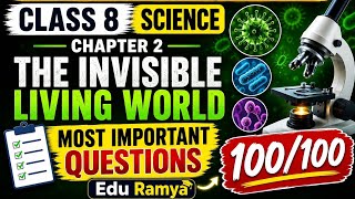Class 8 Science Chapter 2 The Invisible Living World Most Important Questions 🔥