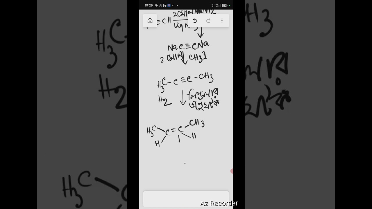 Acetylene থেকে cis ও trans 2-butene প্রস্তুতি 