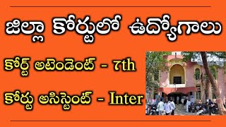 జిల్లా కోర్టులో కోర్టు అసిస్టెంట్ , కోర్ట్ అటెండెంట్ ఉద్యోగాలు | TS District Court jobs Recruitment