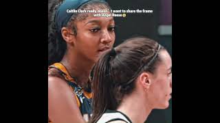 CC really doesn’t want to share the frame with AR#WNBA #caitlinclark #angelreese #basketball #usa