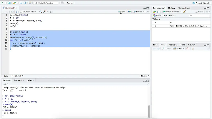 Standard deviation versus standard error - Statistics by Simulation in R