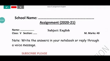 NDMC English Class 5 Final exam class 5 date 11/3/2021 #mddaud #100ksubscribe class 5 SA2 final exam