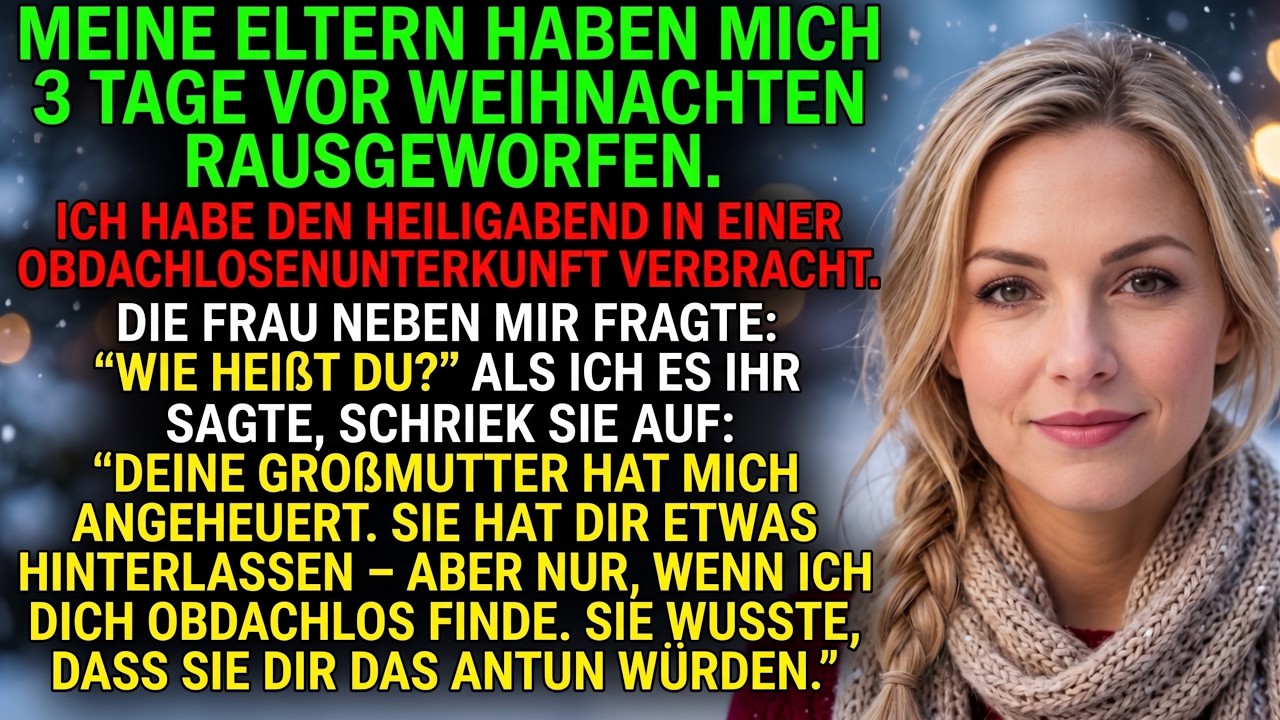 3 Tage vor Weihnachten warfen Eltern mich raus – Ein Fremder veränderte mein Leben…