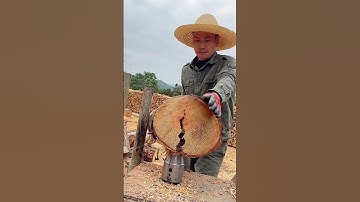 Semi dry wood cone drill splitting process- Good tools and machinery can increase work efficiency