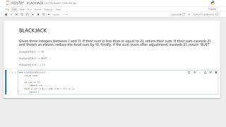HOW TO MAKE BLACKJACK IN PYTHON! - Python Function Exercises #3 Net Worth