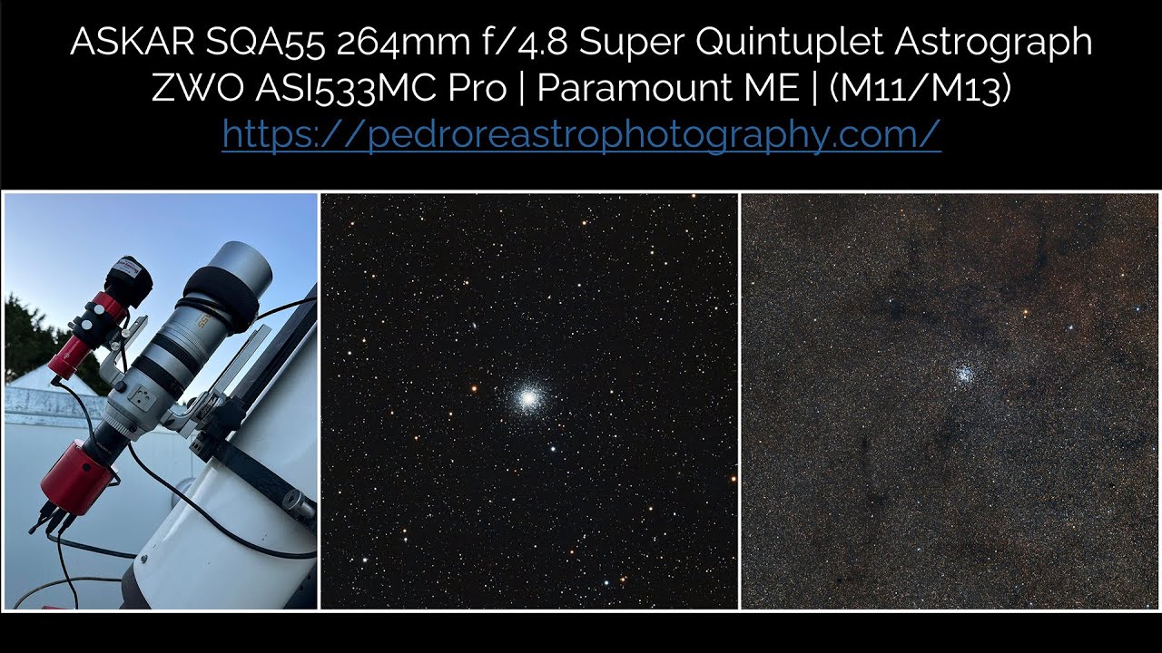 ASKAR SQA55 264mm f/4.8 | ZWO ASI533MC Pro | Paramount ME | (M11