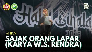 SAJAK ORANG LAPAR (W.S. RENDRA) - AFIKA #HalalBihalalFest2026