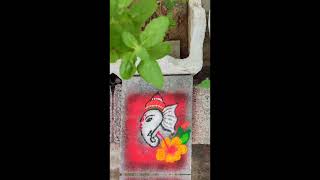 #Ganapathi#rangoli design#rongoli#trendingreels #viral #for beginners#ganesh rangoli simple and easy
