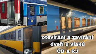 otevírání a zavírání dveří u vlaků ČD a RJ ve stanici Olomouc hl.n. (neobvyklé video😅)