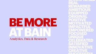 Analytics, Data & Research at Bain