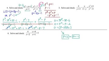 MathCamp321: Algebra 2: Solving Rational Equations (Part 2 of 2)