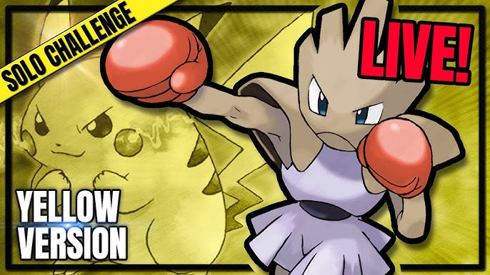 LIVE! Hitmonlee Only - Pokemon Yellow - Let's re-rank the kicking