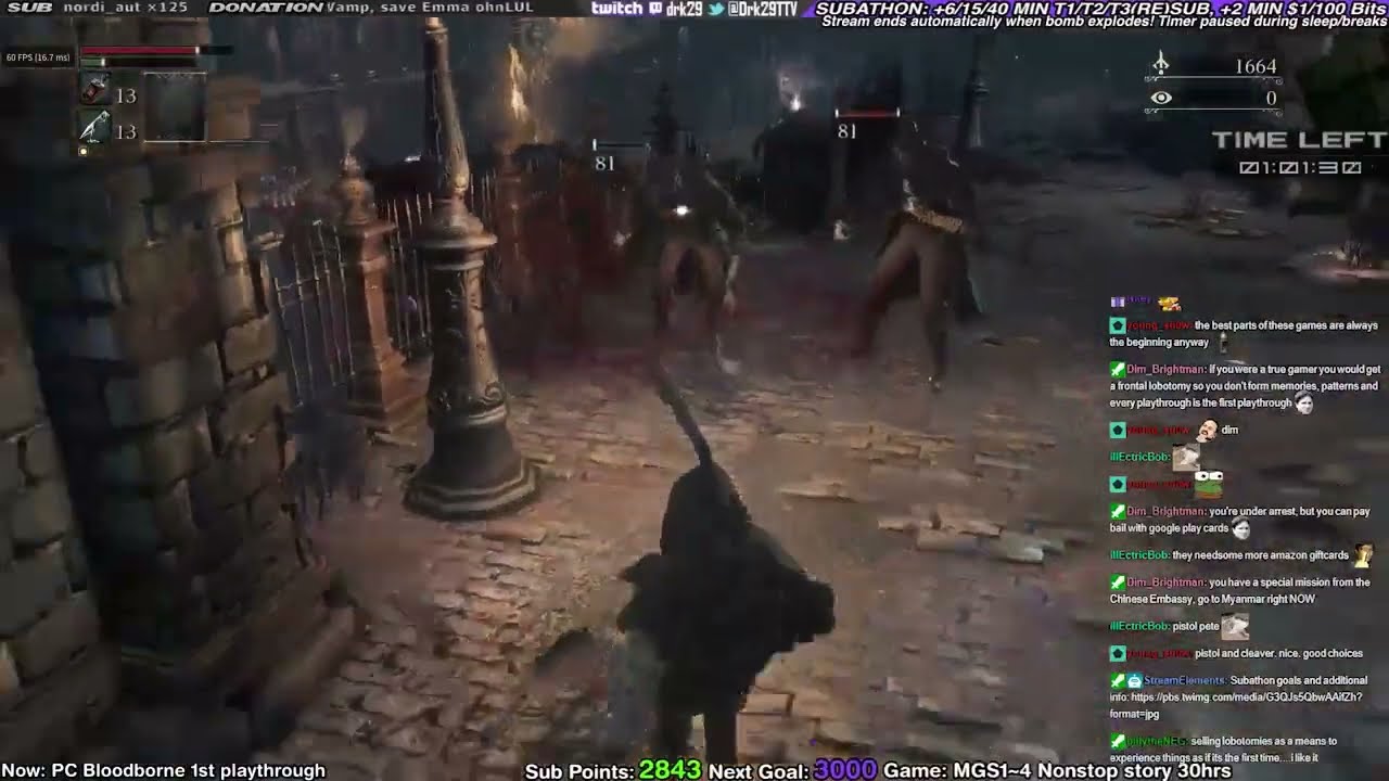 Fatman's uncapped bomb-a-thon: Bloodborne 1st playthrough (PC) (Part 2) (1/8/26)