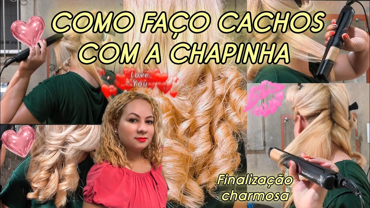 A MELHOR FINALIZAÇÃO COM CACHOS FEITO NA CHAPINHA COMO FACO PRA FICAR CHARMOSO E NATURAL 