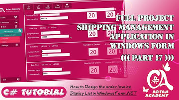Part 17 C# Full Project Shipping Management Application | Invoice List with UserControl