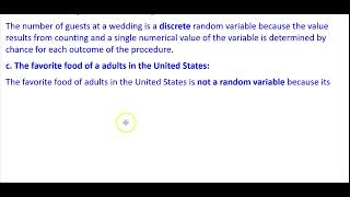 Math 14 HW 5.1.5 Determine whether the value is a discrete, continuous, or not a random variable.