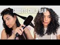 BYE BYE CURLS! Curly to Straight Hair Routine using the TYMO IONIC PLUS Straightening Brush