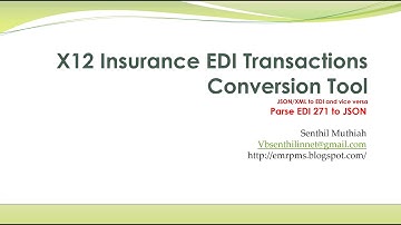Parse EDI 271 To JSON