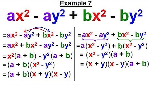 Algebra - Ch. 7: Factoring Practice Problems (8 of 21)  Example 7