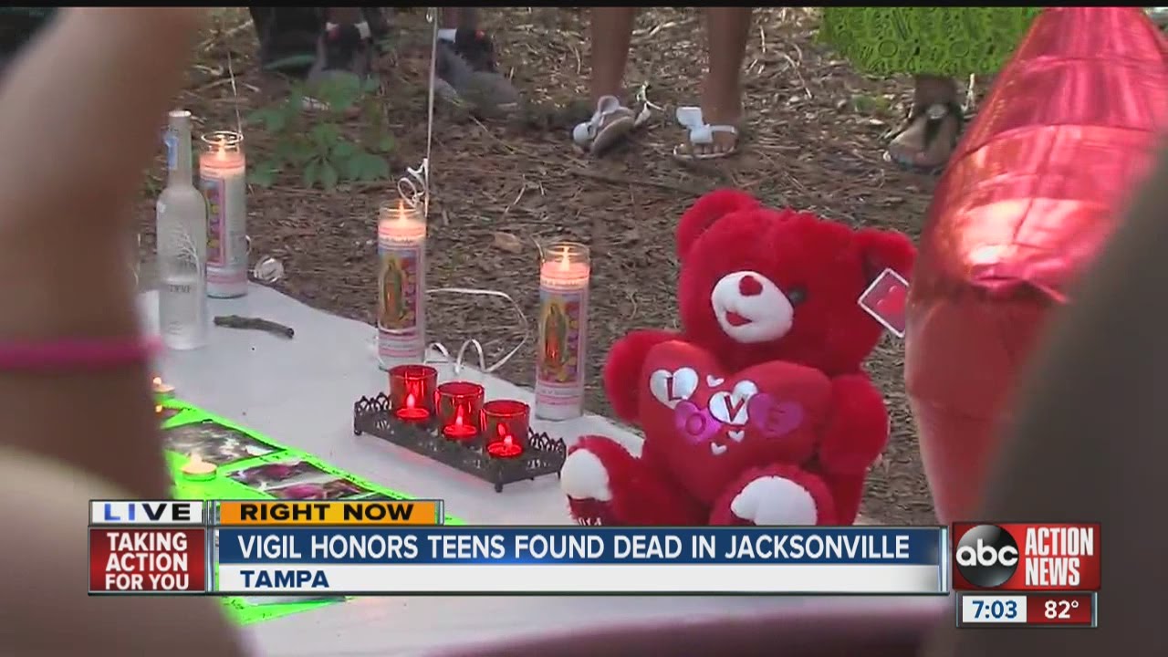 Vigil honors teens that died in Jacksonville - YouTube