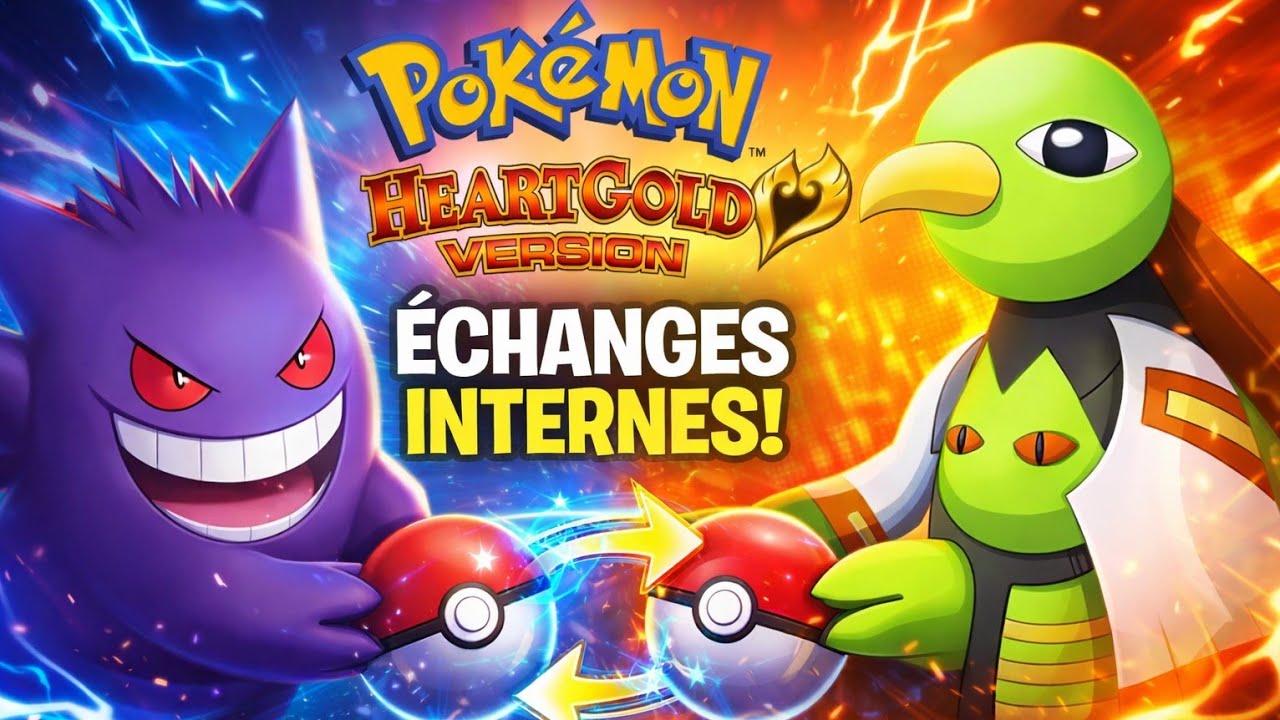 Pokémon HEARTGOLD, mais j'utilise QUE des ÉCHANGES INTERNES !
