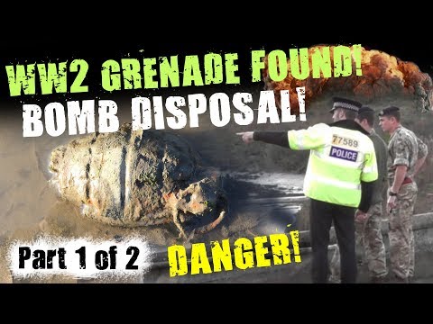 Part 1. LIVE WW2 Grenade found Mudlarking! POLICE called...