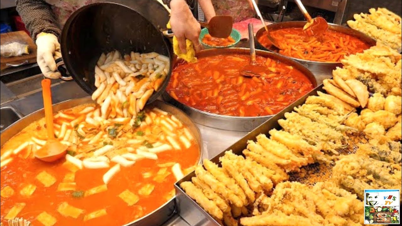 Корейская УЛИЧНАЯ Еда - ТОП Лучших БЛЮД: Тушеные СВИНЫЕ Рысаки, Острые ...