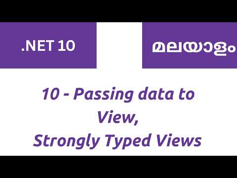 10 - .NET 10 MVC: Passing Data from Controller to View | Strongly Typed Views Explained