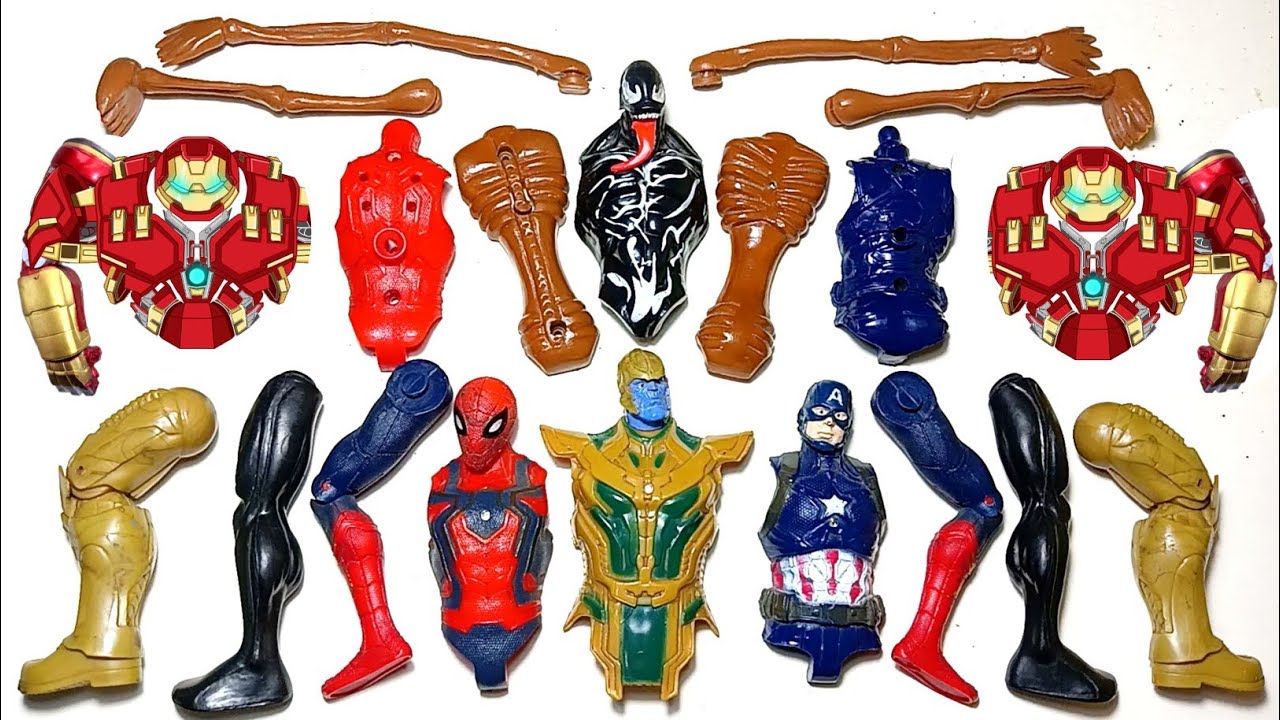 Spiderman, Venom, Thanos, Captain America, Sirenhead - Avengers Toys