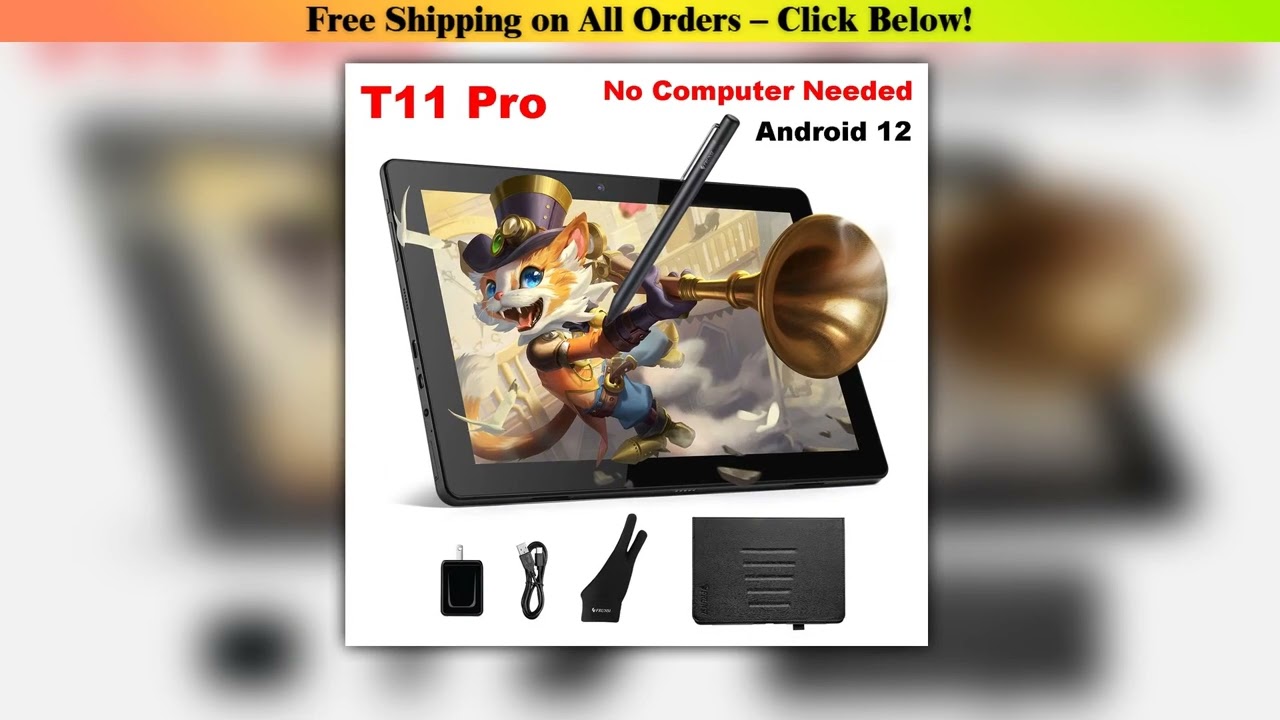 Frunsi Standalone Drawing Tablet Pad with Screen No Computer PC Needed Android 13 10 Inch IPS HD