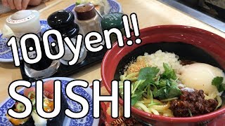 Japoński sushi(Japanese Awesome 100yen conveyor belt sushi  and Ramen)