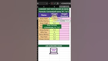 Excel: Feet to inches #exceltips #exceltricks #excel