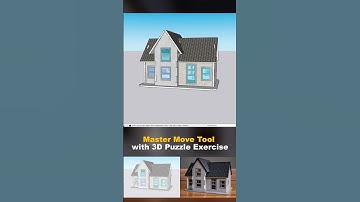 How to master the Move Tool with 3D Puzzle Exercise | move tool #sketchup #rerenderai  #3dmodeling