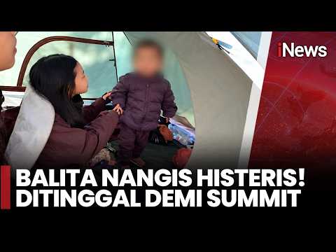 VIRAL! Balita Nangis Histeris Ditinggal Orang Tua demi Summit Gunung Prau