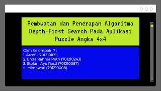 Pembuatan Aplikasi Game Puzzle Angka beserta Pengimplementasiannya Menggunakan Algoritma DFS screenshot 3