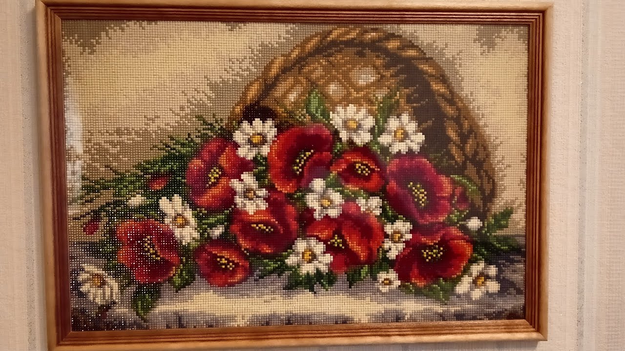 Паутинка. Маки и ромашки. Сразу готовый результат. Подарки на день рождения! 