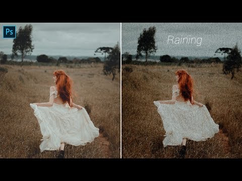 Photoshop Tutorial: Rain Effect in Photoshop in Hindi