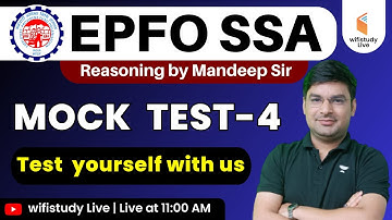 EPFO SSA 2023 Preparation | Reasoning by Mandeep Sir | Mock Test -4