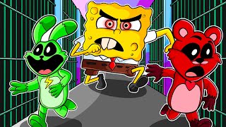 Hoppy Hopscotch & Bobby Bear Hug Escapes EVIL SpongeBob's Prison!