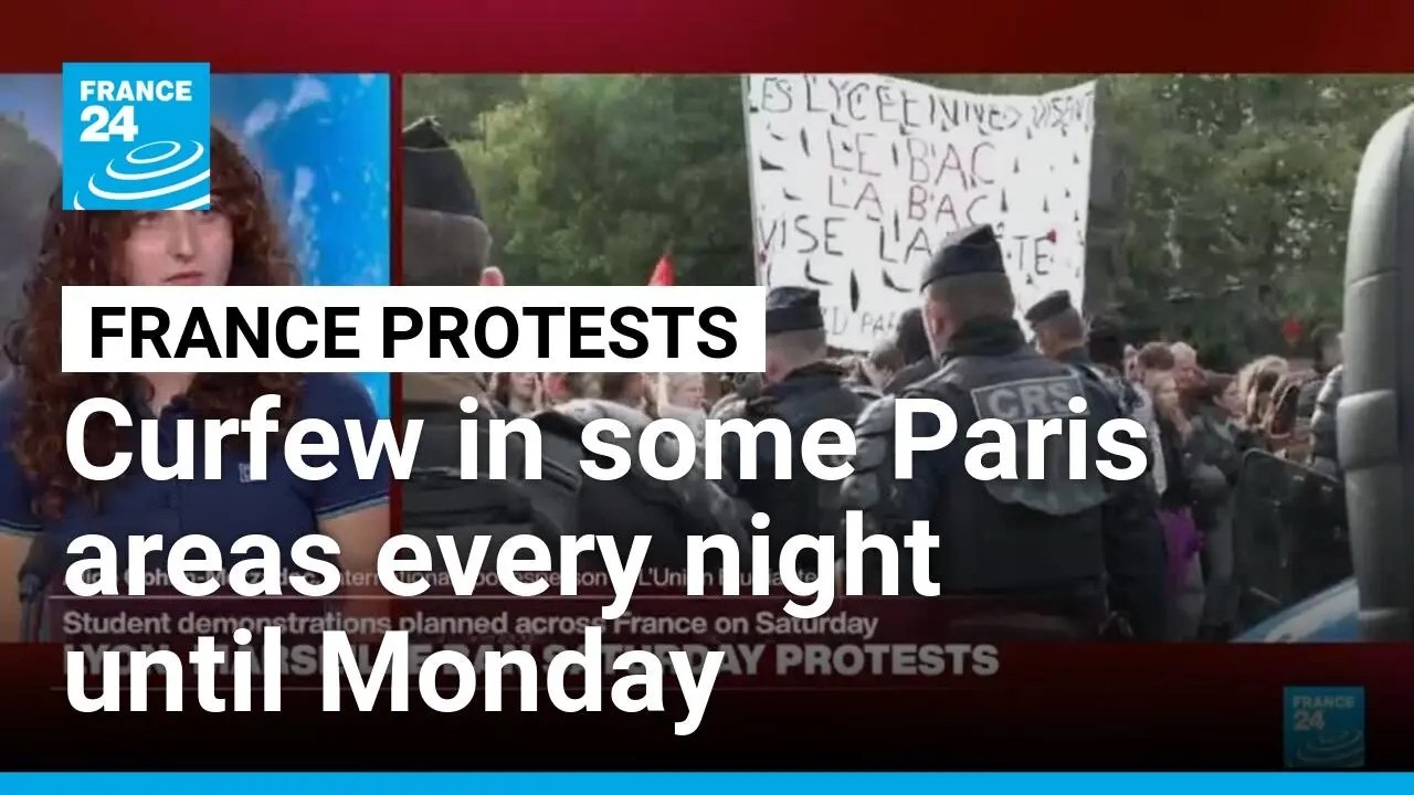 Curfew imposed in certain areas of Paris every night until Monday morning • FRANCE 24 English